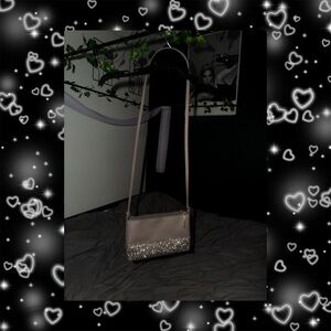 Kate Spade Grey and Silver Crossbody Bag with Sparkles